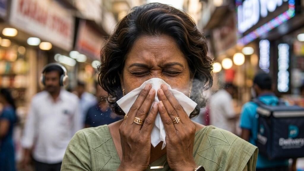 sneezing